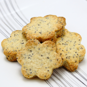 Biscuit sablé au citron et graines de pavot
